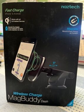 MagBuddye Magnetic Wireless Car Mount Charger - Black
